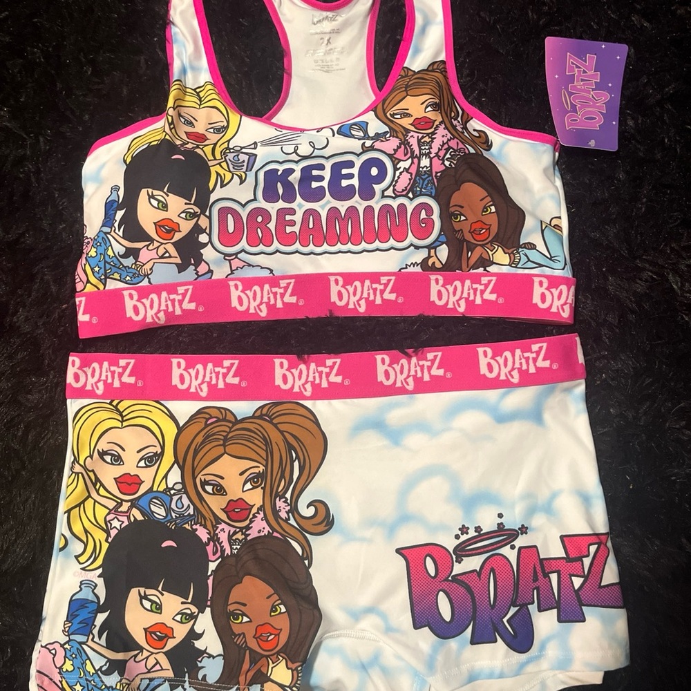 Bratz unisex adult bralette and underwear set new with tags